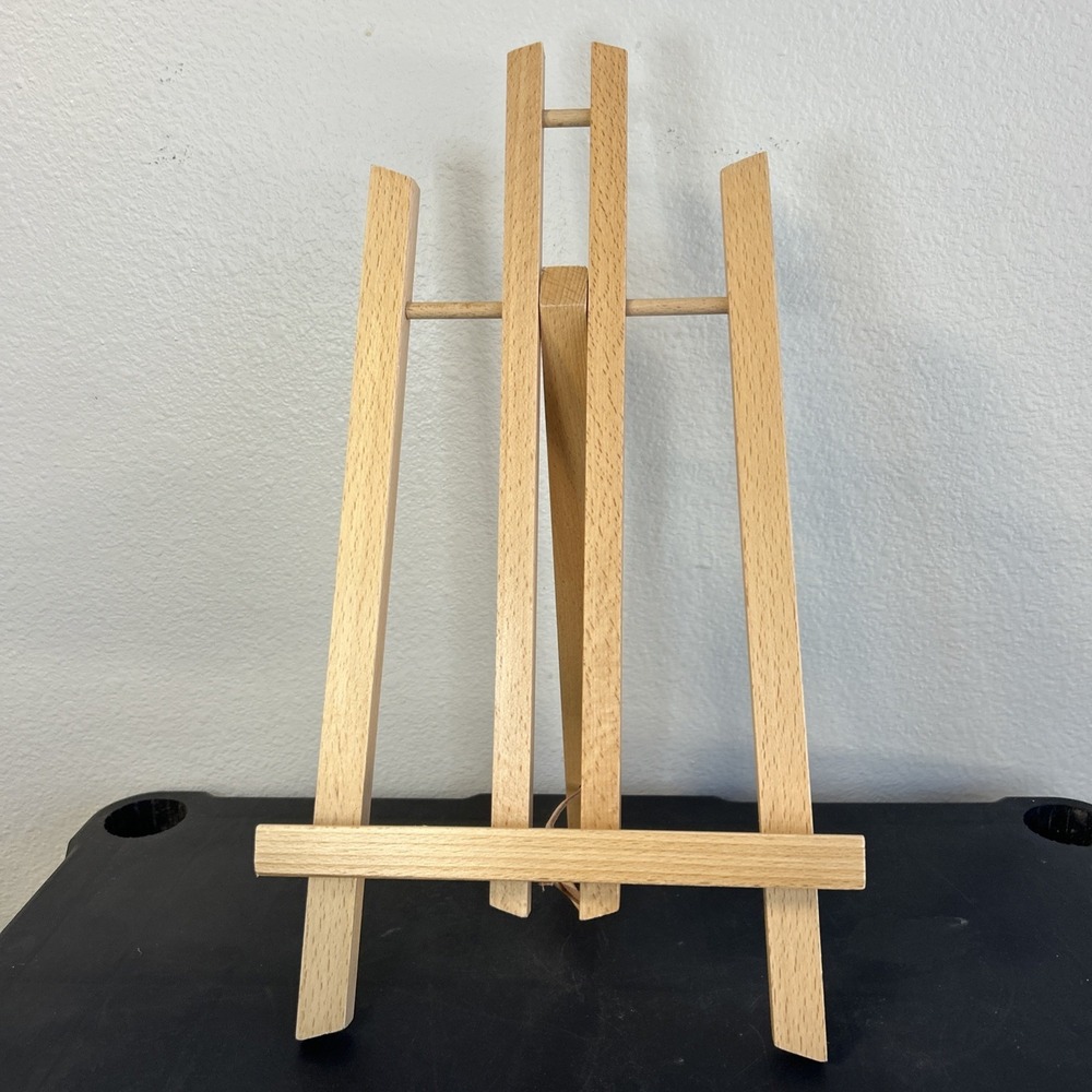 14" Medium Tabletop Wood Display Stand A-Frame Artist Easel Tripod, Cookbook